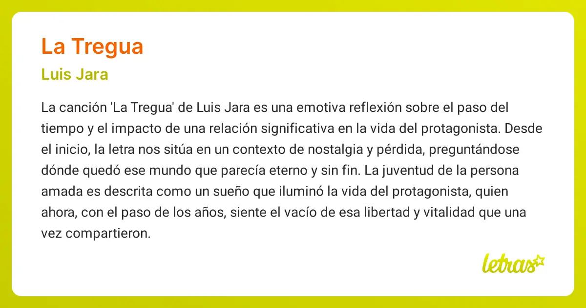 La tregua: Un análisis de los personajes principales - Qué significa la canción "La tregua" la tregua cueros - Qué significa la canción "La tregua"